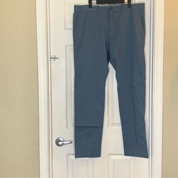 J Crew Factory Chinos Cornflower Blue Slim Size 36x32 - Picture 10 of 11